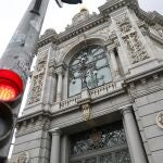 Fachada de la sede del Banco de España, situado en la Plaza de Cibeles de Madrid