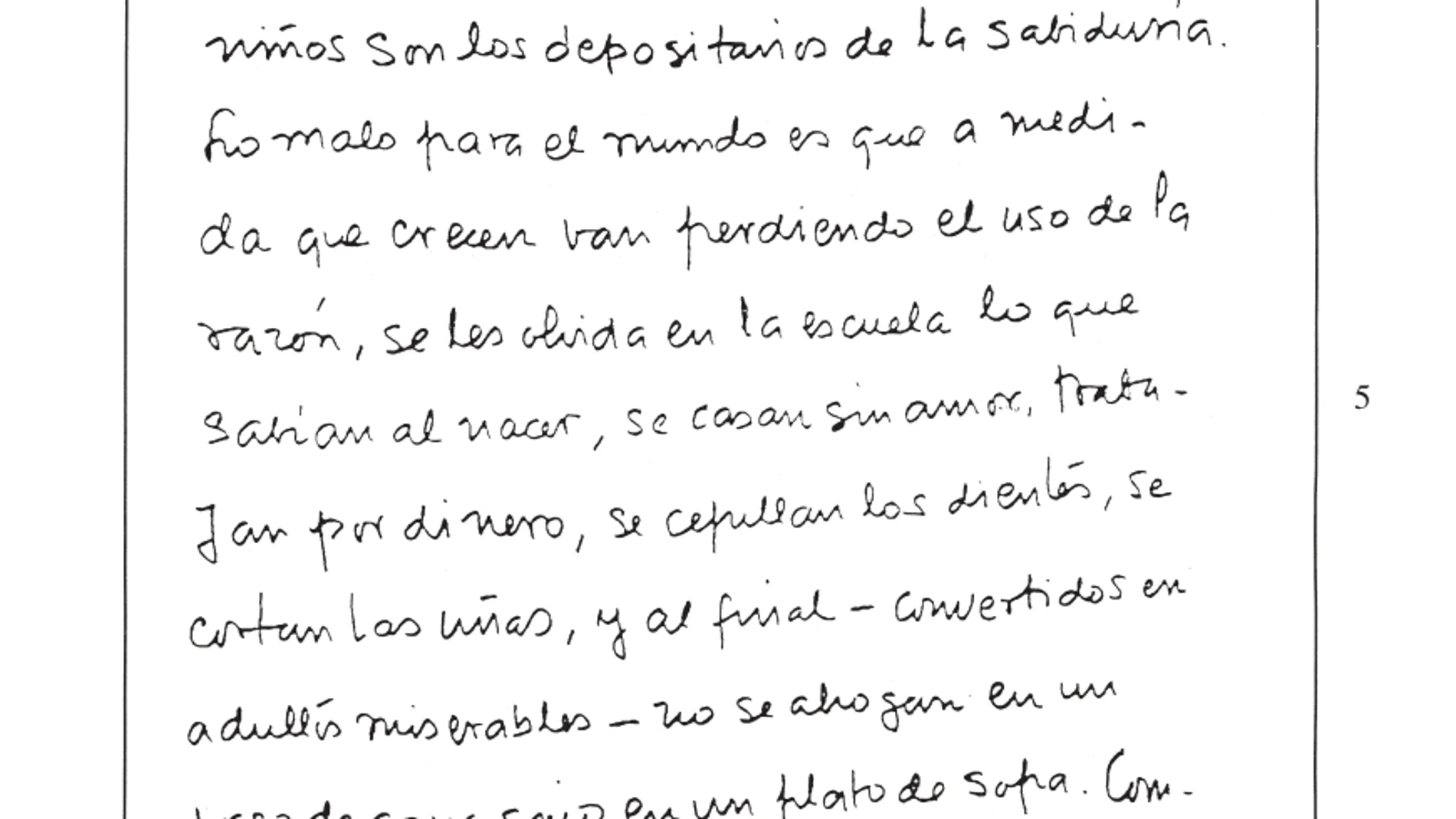 Carta de García Márquez a Quino