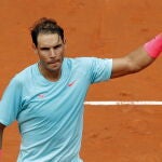 Nadal celebra su victoria en segunda ronda ante el estadounidense Mackenzie McDonald