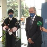 El rector de la UAL y el consejero de Transferencia Económica atienden a los medios