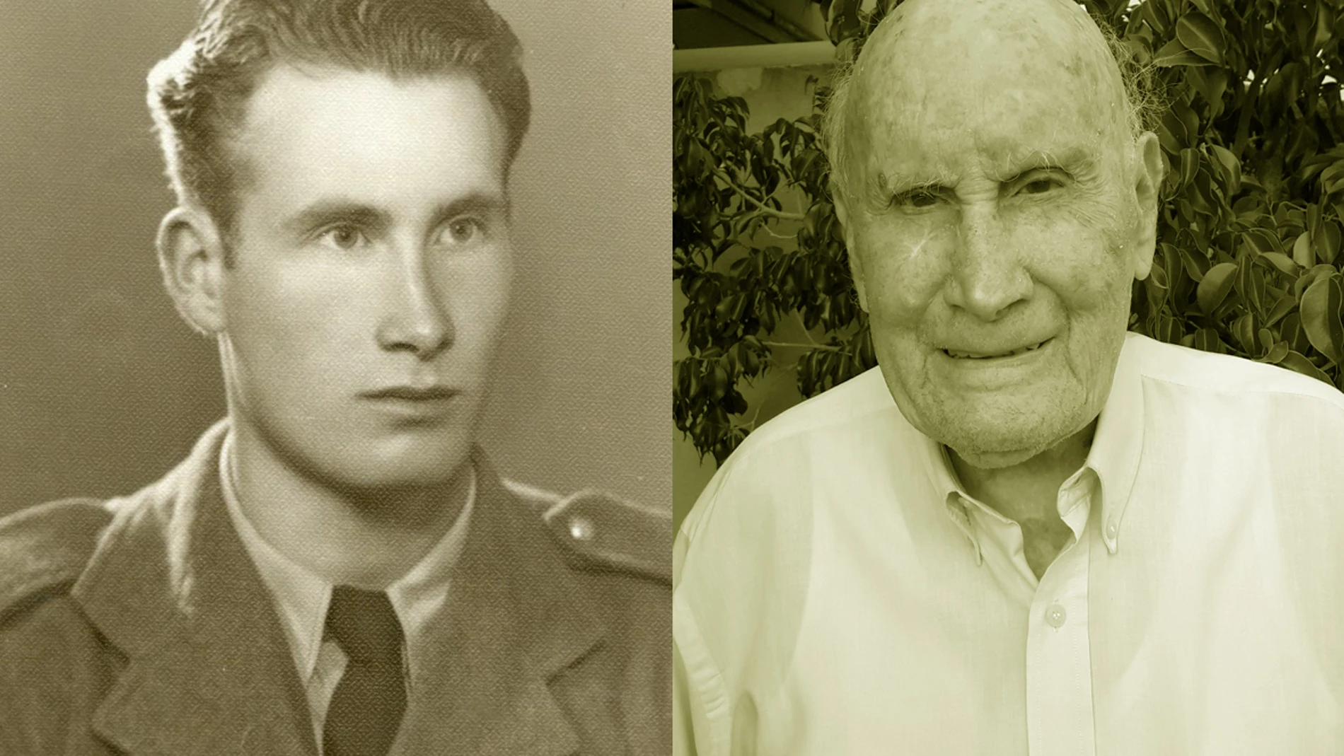 Jaume Calbet, cuando estuvo en el Ejército (imagen de la izda.), y en una foto reciente