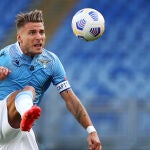 Ciro Immobile con la Lazio.
