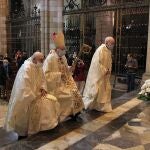 El obispo de León, Julián López, preside la misa en honor a San Froilán