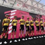El equipo Jumbo Visma, en la presentación del Giro