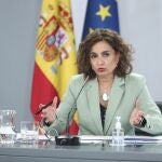 La ministra portavoz y de Hacienda, María Jesús Montero