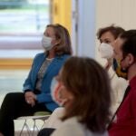 Los vicepresidentes del Gobierno, Carmen Calvo, Pablo Iglesias, Teresa Ribera y Nadia Calviño avanzaron juntos el "Plan de Recuperación, Transformación y Resiliencia de la economía española"