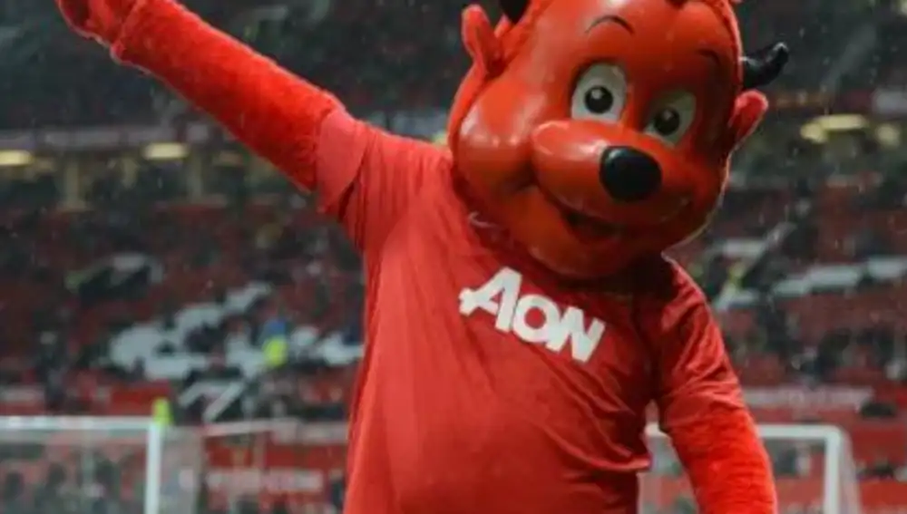 La mascota del Manchester United