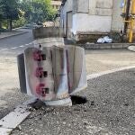Imagen de archvi de un cohete no explotado en la capital de Nagorno Karabaj, Stepanakert, en octubre de 2020