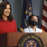 La gobernadora de Michigan, Gretchen Whitmer, en una foto de archivo