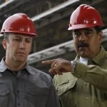 Nicolas Maduro con el vicepresidente Tareck El Aissami