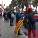 Escasos manifestantes en la cadena humana de Òmnium