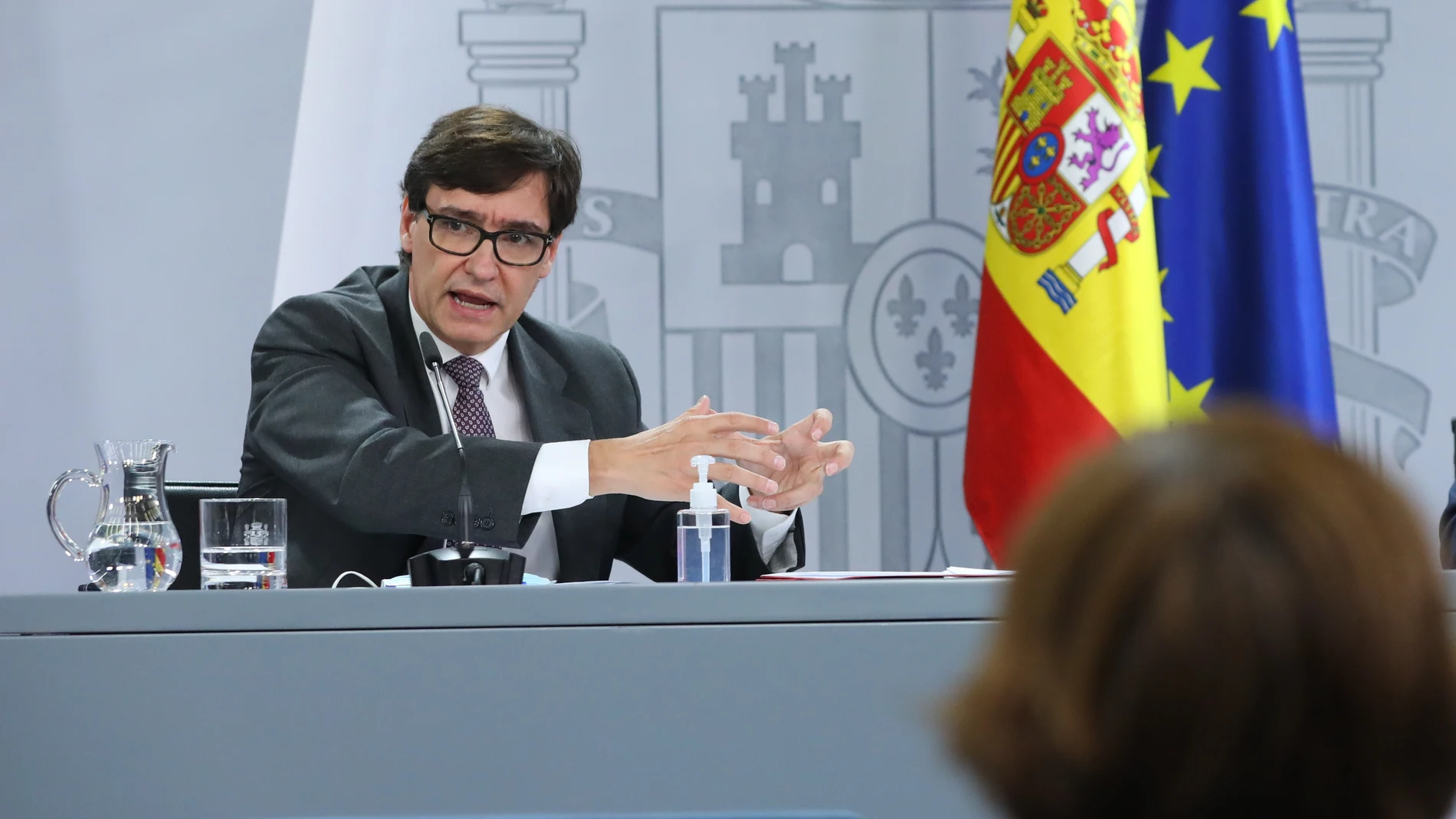 Rueda de prensa posterior al Consejo de Ministros, del ministro de Sanidad, Salvador Illa