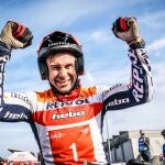 El piloto español Toni Bou, tras proclamarse campeón del mundo de TrialGP
