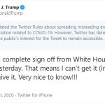 El mensaje de Trump que Twitter considera engañoso