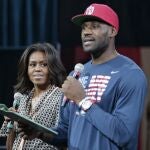 LeBron James, con Michelle Obama
