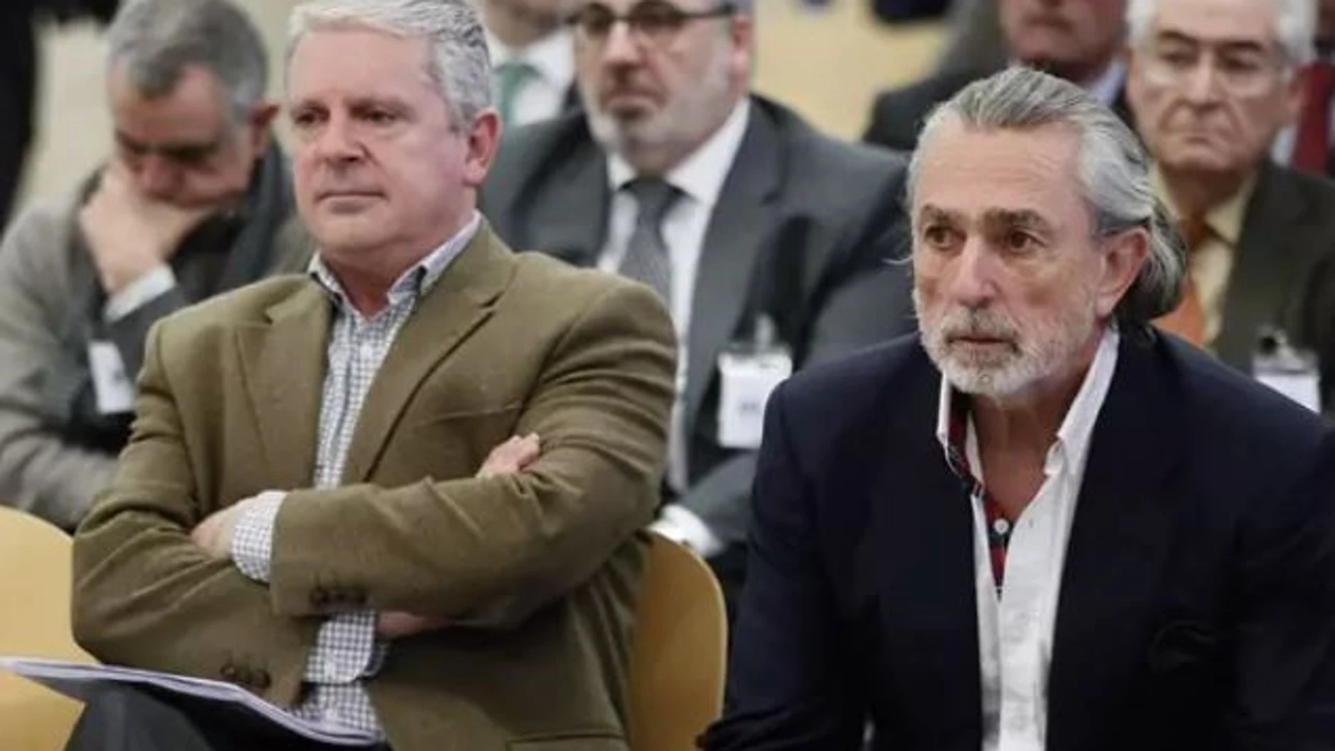 Pablo Crespo y Francisco Correa en un juicio celebrado en la Audiencia Nacional