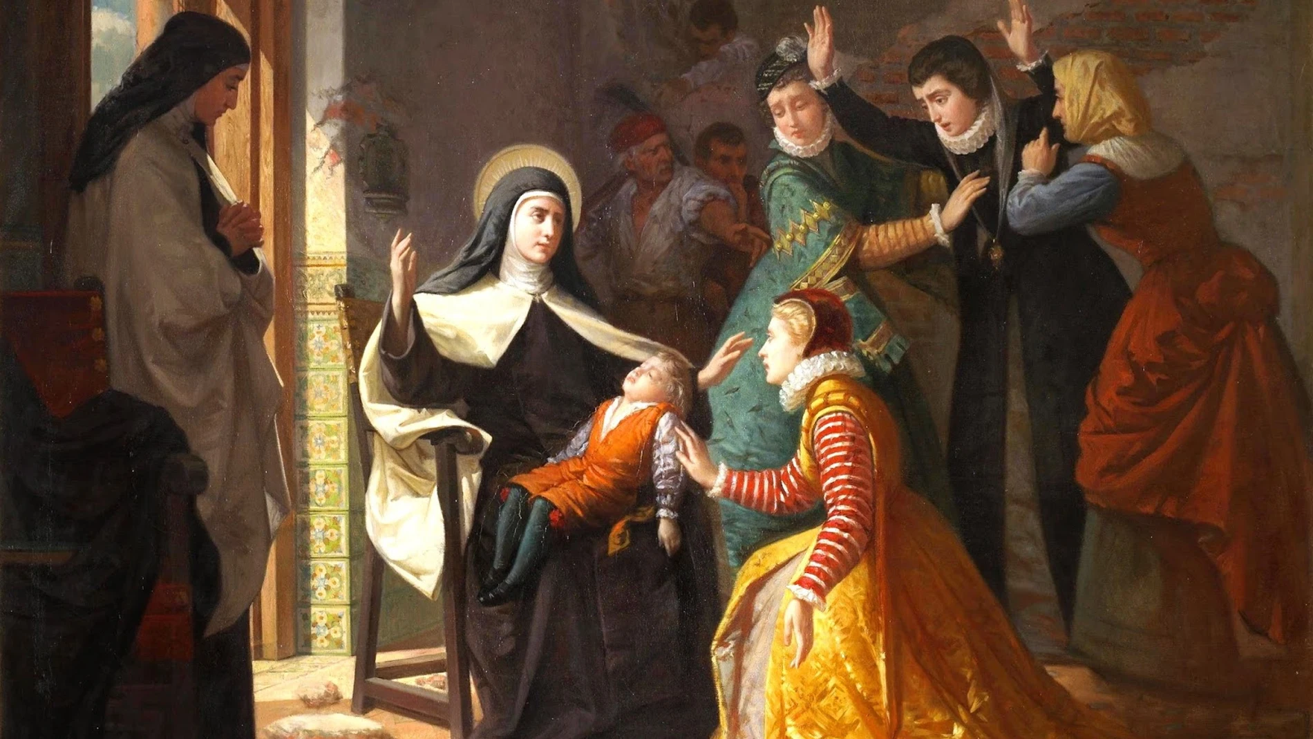 El primer milagro de Santa Teresa de Jesús. Cuadro de Luis de Madrazo.