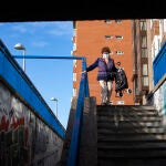 Un paso peatonal subterráneo en el Paseo de Extremadura de Madrid
