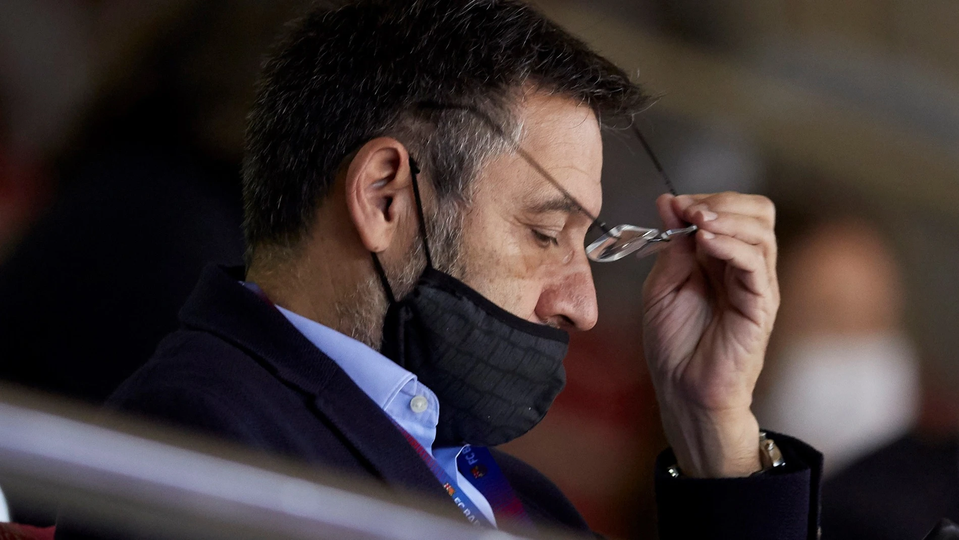 El ex presidente del FC Barcelona, Josep Maria Bartomeu, en el Palau