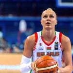 GRAF1183. MINSK, 15/10/2020.- La jugadora de baloncesto Yelena Levchenko durante un partido disputado con la selección de Bielorrusia. Levchenko, nombrada mejor pívot en el Mundial 2010 y finalista de la WNBA ese mismo año, fue liberada este jueves después de cumplir quince días de arresto administrativo por enfrentarse al último dictador de Europa, Alexandr Lukashenko. EFE/Federación Bielorrusa de Baloncesto SOLO USO EDITORIAL/NO ARCHIVO/NO VENTAS