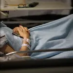 Enfermo en tratamiento en el Hospital La Paz de Madrid.