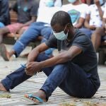 Abdoulaye, inmigrante maliense tras ser rescatado de una patera que cogió en Marruecos
