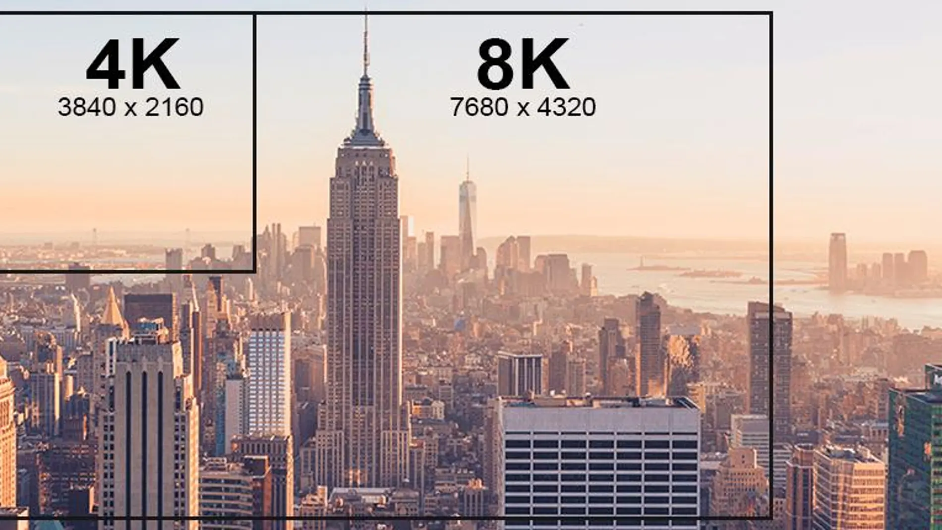 El 8K es impresionante. Tiene 4 veces más píxeles que el 4K, aunque el ojo apenas lo percibe