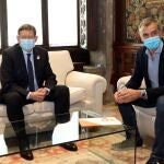 El presidente de la Generalitat, Ximo Puig, y el síndic de Ciudadanos, Toni Cantó, reunidos, en una imagen de archivo