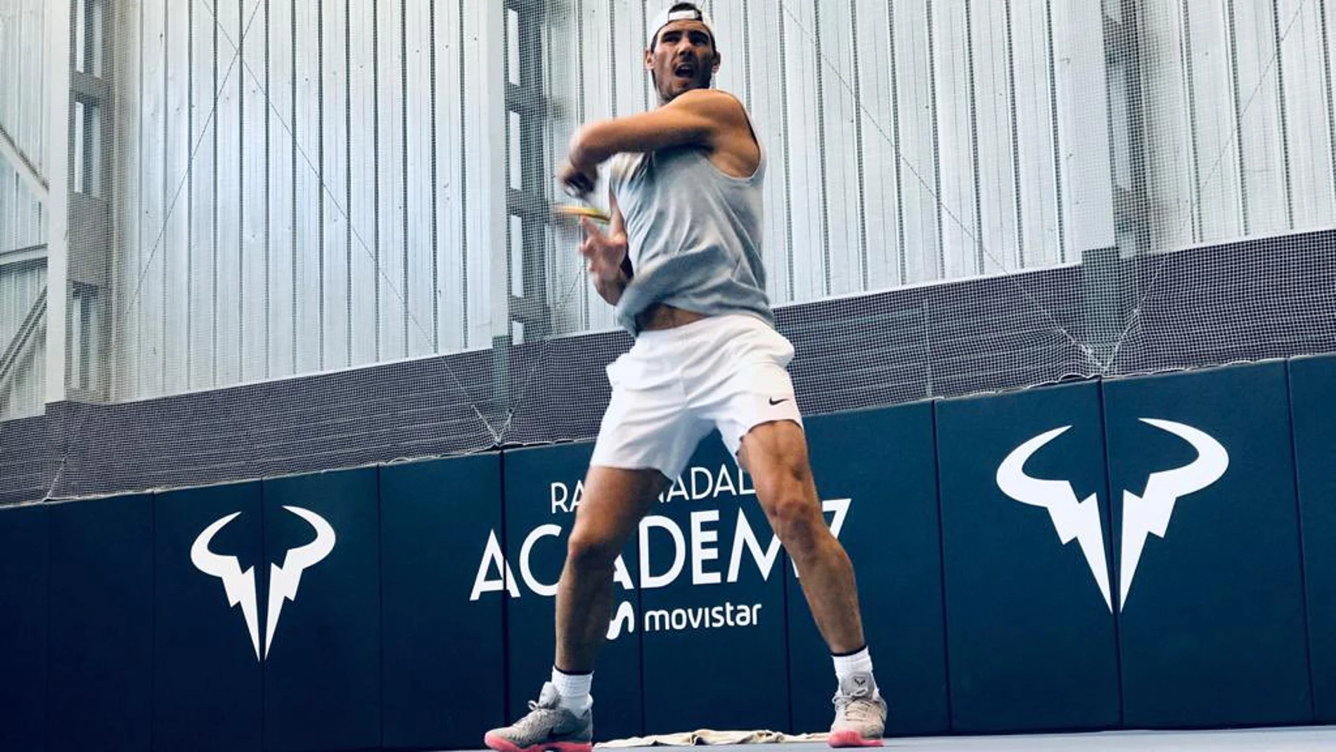 Rafa Nadal en su academia de tenis