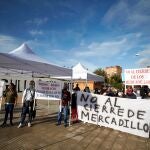 El colectivo de vendedores ambulantes, se manifiesta en Talavera de la Reina (Toledo) el pasado 21 de octubre