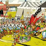 'El menhir de oro'. Astérix y Obélix