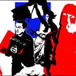 Ilustración sobre el yihadismo en Francia tras el asesinato de Samuel Paty.
