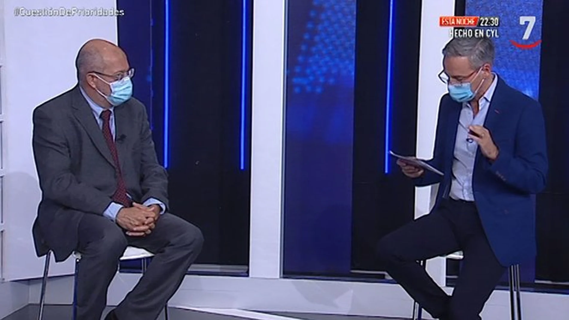 El vicepresidente Francisco Igea durante la entrevista con José Luis Martín