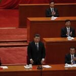El presidente Xi Jinping, durante su discurso