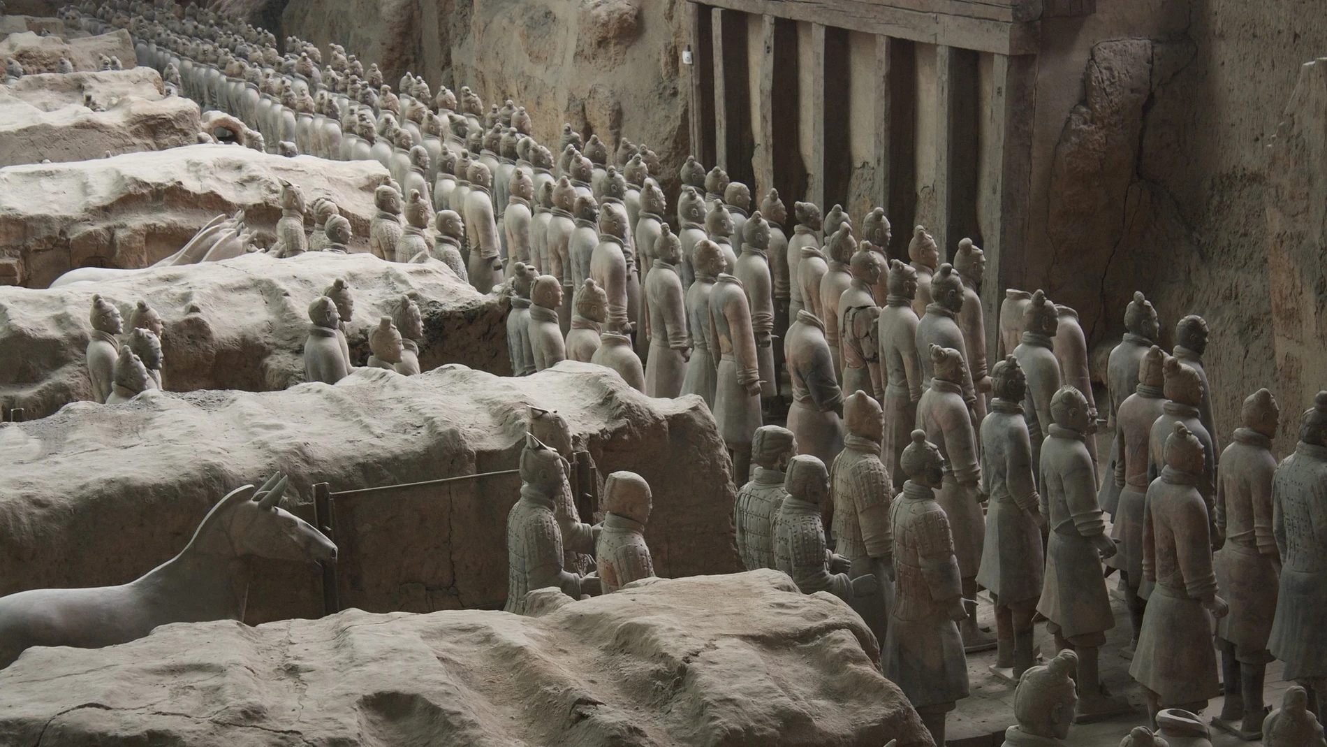 Soldados de terracota en el mausoleo de Qin Shi Huang.