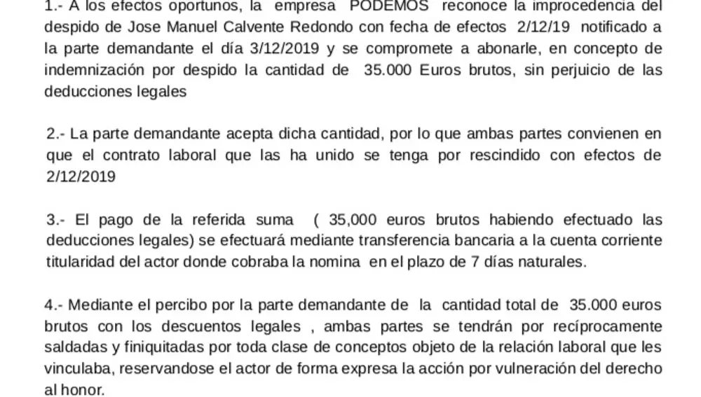 Extracto del auto al que ha tenido acceso LA RAZÓN