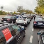 Retenciones en la Avenida de la Aldehuela de Salamanca por la movilización convocada por los hosteleros