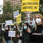 Manifestación de sanitarios frente al Ministerio de Sanidad convocada por CSIF