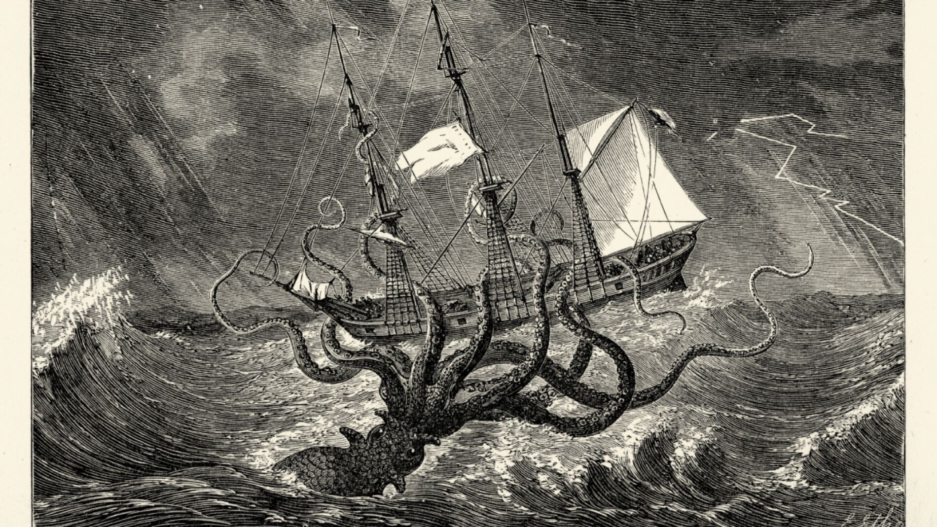 El Kraken visto por la imaginación.