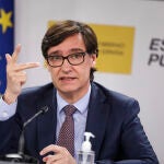 El ministro de Sanidad, Salvador Illa, comparece en rueda de prensa para detallar el proyecto de PGE 2021 correspondientes a Sanidad, en Moncloa, Madrid (España), a 30 de octubre de 2020.30 OCTUBRE 2020;SANIDAD PGE 2021;PRESUPUESTOS SANIDAD 2021;COVID-19;CORONAVIRUSEUROPA PRESS/J. Hellín. POOL30/10/2020