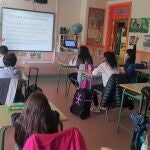 Alumnos en un colegio de Leganés