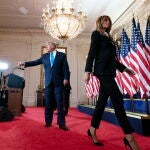 Donald J. Trump y Melania Trump tras intervenir en un acto en la Casa Blanca el pasado 4 de noviembre