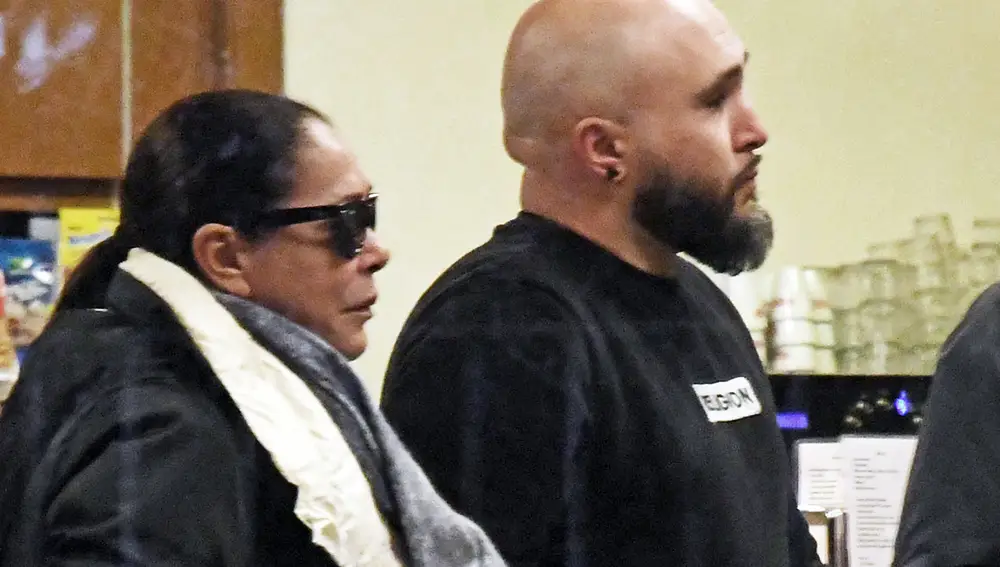 Singer Isabel Pantoja and son Francisco Rivera Pantoja during burial Mayte Vazquez in Camas, Sevilla.06/02/2020