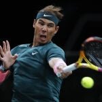 Nadal, durante su partido de segunda ronda de París-Bercy contra Jordan Thompson