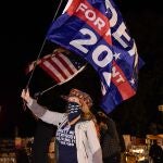 Una votante de Joe Biden en Washington