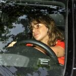 Giannina Maradona, en una de las visitas que hizo a su padre en la Clínica Olivos.