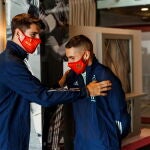 Morata y Koke, en la residencia de la Ciudad del Fútbol de Las Rozas