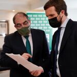 El líder del PP, Pablo Casado se ha reunido con el presidente de ATA Lorenzo Amor