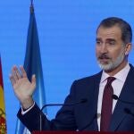 El rey Felipe VI, durante su intervención en las celebraciones del 75 aniversario de la fundación de la ONU