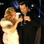 Ana Obregón y Ramón García durante las campanadas de 2004.